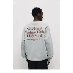 Áo Sweatshirt Dài Tay In Họa Tiết HIGHMOOD Áo Sweater Nam Nữ