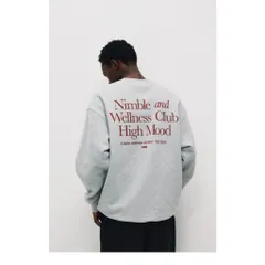 Áo Sweatshirt Dài Tay In Họa Tiết HIGHMOOD Áo Sweater Nam Nữ