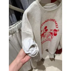 Sét bộ nỉ  nữ áo sweater in hinh Mickey  mix quần xuông  chất nỉ bông k xù lông ấm hot girl hottrend 2025 -TH110