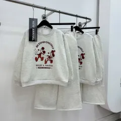 Sét bộ nỉ  nữ áo sweater in hinh Mickey  mix quần xuông  chất nỉ bông k xù lông ấm hot girl hottrend 2025 -TH110