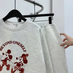 Sét bộ nỉ  nữ áo sweater in hinh Mickey  mix quần xuông  chất nỉ bông k xù lông ấm hot girl hottrend 2025 -TH110