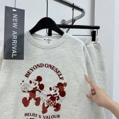 Sét bộ nỉ  nữ áo sweater in hinh Mickey  mix quần xuông  chất nỉ bông k xù lông ấm hot girl hottrend 2025 -TH110