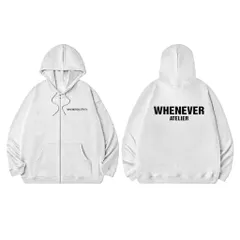 Áo Hoodie Zip nam nữ  WHENEVER, Chất Nỉ Bông, Đl 350gsm uniusex cao cấp