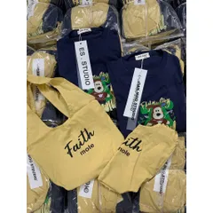 Set Váy Dài Xếp Tầng Áo Thun  cotton 4chieu In Hình Gấu Dễ Thương Tặng Túi  Phong Cách Hàn Quốc Nữ Tính Năng Động -TH185