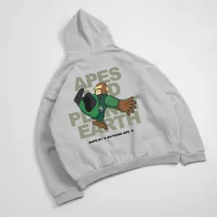 Áo Khoác Hoodie Zip Form Boxy Monkey hoạt hình  bông cotton cao cấp  siêu dày Thoáng Mát ĐL 360gsm