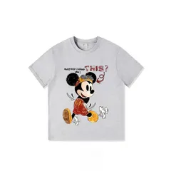 Áo thun form rộng nam nữ  Sketchy Mickey Motion chất cotton cao cấp