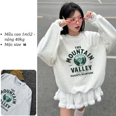 Áo nỉ Sweater Mountain Nỉ lót lông mịn unisex nam nữ chất liệu cao cấp