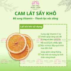 Cam lát sấy khô 500g, trà cam vàng sấy lạnh, thái lát, nguyên miếng, pha trà detox, decor, trang trí