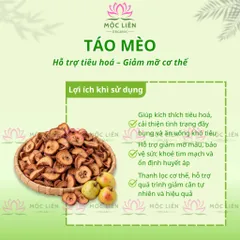 Táo mèo khô 1kg, sơn tra thái lát, quả táo mèo rừng thơm, sạch giúp tiêu hoá tốt, giảm mỡ máu