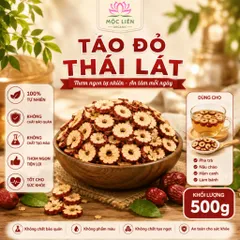 Táo Đỏ Thái Lát Sấy Khô 500g – Vị Ngọt Dịu, Không Vụn, Pha Trà, Nấu Chè, Chưng Yến