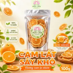 Cam lát sấy khô 100g, trà cam vàng sấy lạnh, thái lát, nguyên miếng, pha trà detox, decor, trang trí