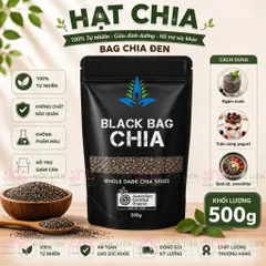 Hạt chia Úc Black Bag Chia Whole Dark Chia Seeds 500g