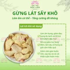 Gừng lát sấy khô 1kg, thơm cay, dùng pha trà gừng, gia vị nấu ăn, xông hơi, tốt cho sức khỏe