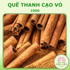 Quế thanh cạo vỏ 100g, trà quế thanh đẹp 8cm, dùng pha trà cam quế, làm bánh, decor, trang trí