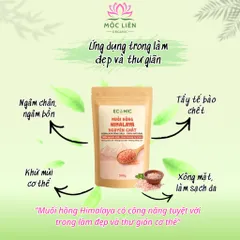 Muối Hồng Himalaya Tự Nhiên Dạng Túi Hạt Mịn / Hạt To Dùng Spa & Nấu Ăn