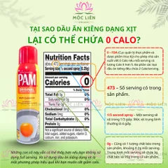 Dầu Xịt Ăn Kiêng PAM Không Calo 12oz Hàng Mỹ Cho Gymer Người Ăn Kiêng Eat Clean Keto