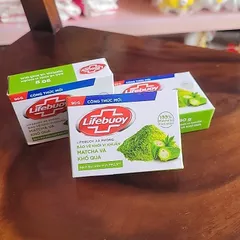 Xà Bông Cục LifeBuoy Diệt Khuẩn Trắng Da Giảm Mụn Matcha 90g