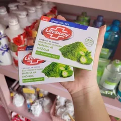 Xà Bông Cục LifeBuoy Diệt Khuẩn Trắng Da Giảm Mụn Matcha 90g