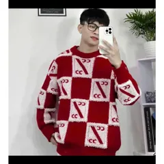 Áo len unisex nam nữ ô vuông caro, áo len form rộng len xù hot 2025