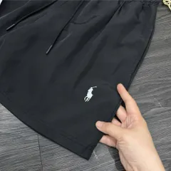 (QD007) Quần đùi thêu ngựa, quần đùi gió 2 lớp thêu ngựa cháy phố