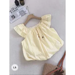 (AP005) Áo trễ vai cánh tiên có dây buộc form vừa người