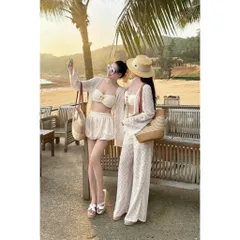 (BKN002) Set ren 3 món 2 dáng thích hợp đi biển đi du lịch, dành cho nữ sang chảnh