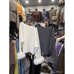 (LT004) ÁO LEN NỮ DỆT KIM LỆCH VAI TAY PHỐI LÔNG (KÈM ĐAI)