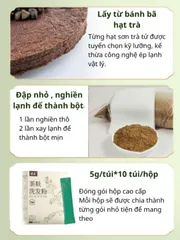 [Hộp 10 gói*5g]Bột gội đâu thảo mộc làm từ bã hạt trà, với phương pháp truyền thống lành tính cho mái tóc