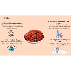 Kỷ tử đỏ SHAN LI HAI LI sấy khô hữu cơ dùng để uống hoặc chế biến trong món ăn