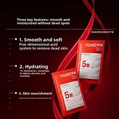 Mặt nạ dưỡng da chân HUKO Five Acid, tẩy tế bào chết và chăm sóc da, làm mềm gót chân  HUKO