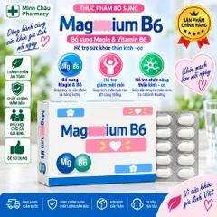 Viên Uống M-a-g-n-e-s-i B6 BV Bổ Sung Khoáng Chất Cân Bằng Năng Lượng Thư Giãn Cơ Thể (Hộp 100 Viên)