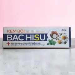 Kem Bôi Da Bạc Hisu Chiết Xuất Thảo Dược Hỗ Trợ Làm Dịu Da Mẩn Đỏ Khó Chịu Tuýp 25g