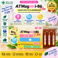 Nước Uống A-T M-a-g-n-e-s-i B6 Plus Bổ Sung Khoáng Chất Cân Bằng Năng Lượng Thư Giãn Cơ Thể Hộp 30 Ống x 10ml