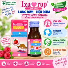 S-i-r-o I-z-a-c Vị Mâm Xôi Hỗ Trợ Dịu Ém Cổ Họng Làm Sạch Khoang Miệng Cho Bé Chai 60ml