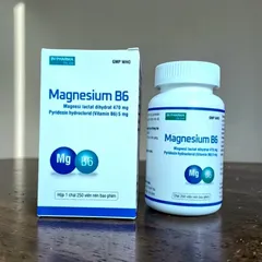 Magnesium B6 , đóng gói hộp chứa lọ 250 viên BV