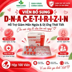 Viên Uống C-E-T-I-R-I-Z-I-N D-N-A Hỗ Trợ Làm Dịu Mẩn Ngứa & Nhạy Cảm Thời Tiết Hộp 100 Viên