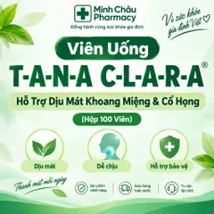 Viên Uống T-A-N-A C-L-A-R-A Hỗ Trợ Dịu Mát Đường Hô Hấp & Dễ Chịu Khi Thời Tiết Thay Đổi Hộp 100 Viên