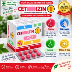 Viên Uống C-E-T-I-R-I-Z-I-N Hỗ Trợ Dịu Mát Cơ Thể & Cân Bằng Thể Trạng Khi Thời Tiết Thay Đổi Hộp 100 Viên