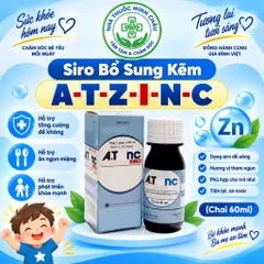 Siro Bổ Sung Kẽm A-T-Z-I-N-C Hỗ Trợ Ăn Ngon & Tăng Đề Kháng Cho Bé Chai 60ml