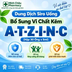 Siro Uống Bổ Sung Vi Chất Khoáng A-T-Z-I-N-C Hỗ Trợ Tăng Cường Đề Kháng & Cải Thiện Hấp Thu Hộp 30 Ống 5ml