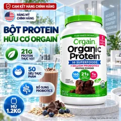 [CHÍNH HÃNG MỸ] Bột Đạm Thực Vật Hữu Cơ Orgain Organic Protein Chuẩn USDA (920g - 1200g - 1240g)