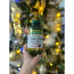 [HÀNG MỸ] Dầu Cá Không Mùi Fish Oil 1400mg 130 VIÊN NATURE 'S BOUNTY