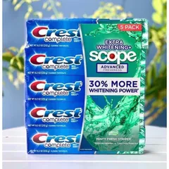 1 tuýp Kem đánh răng Crest complete Extra Whitening Scope Advanced Freshness Của Mỹ