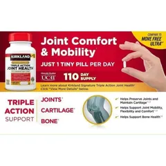 Viên Kirkland Triple Action Joint Health 110 viên M.ỹ