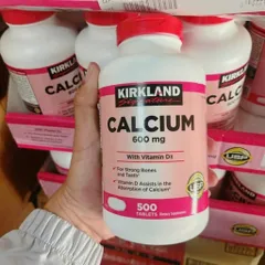 Viên Canxi Kirkland Calcium 600mg Vitamin D3 500 viên Date 2027 MỸ