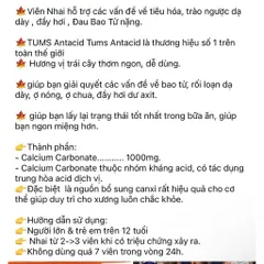 Viên TUMS Extra Strength 1000 của Mỹ 265 viên