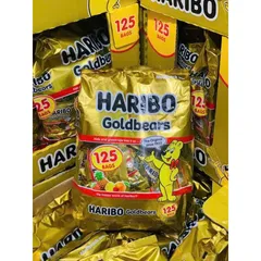 NGUYÊN BỊCH LỚN. DATE XA - Kẹo dẻo gấu HARIBO Goldbears 125 gói mini 1.42 KÝ