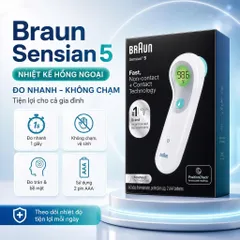Máy đo nhiệt độ trán BRAUN Sensian 5 nhập khẩu Mỹ - Đo nhanh 3 giây, không tiếp xúc
