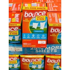 MẪU MỚI [Hộp 400 tờ] Giấy thơm Bounce Select Sixe 2X Power Bounce Dryer Sheets – Outdoor Fresh (400 tờ)