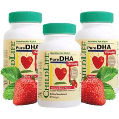 Viên DHA CHILDLIFE vị dâu siêu ngon, không tanh cho bé từ 6tháng của mỹ